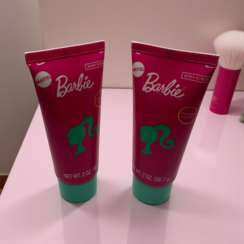 Barbie Body Scrub, (2) Tubes, 2 Oz each, Strawberry Scent, NEW- Easter Baskets
